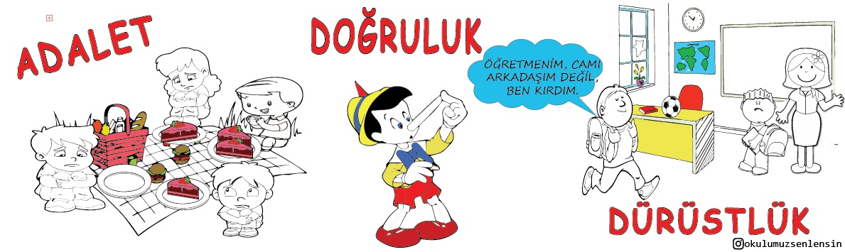 DEV BOYAMA KAĞIDI DEĞERLER EĞİTİMİ ADALET DOĞRULUK DÜRÜSTLÜK